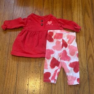 Carters heart NB set